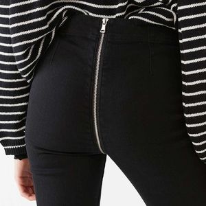 BDG High Rise Crop Flair Zip Back UO